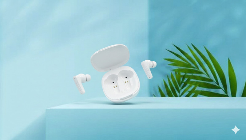 Orvik Buds 09 Bluetooth Earbuds with ENC Mic & HD Music Experience Smart Headphones(Wireless)