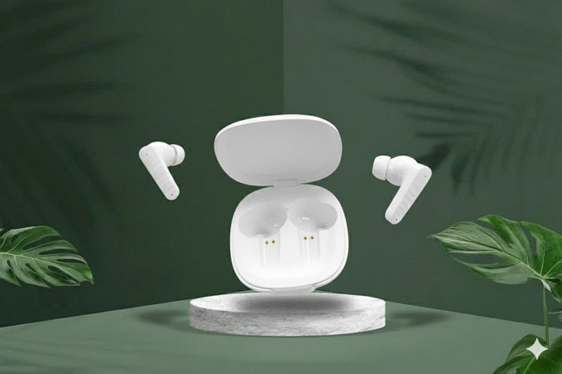 Orvik Buds 09 Bluetooth Earbuds with IPX5 Water-Resistant Design Smart Headphones(Wireless)