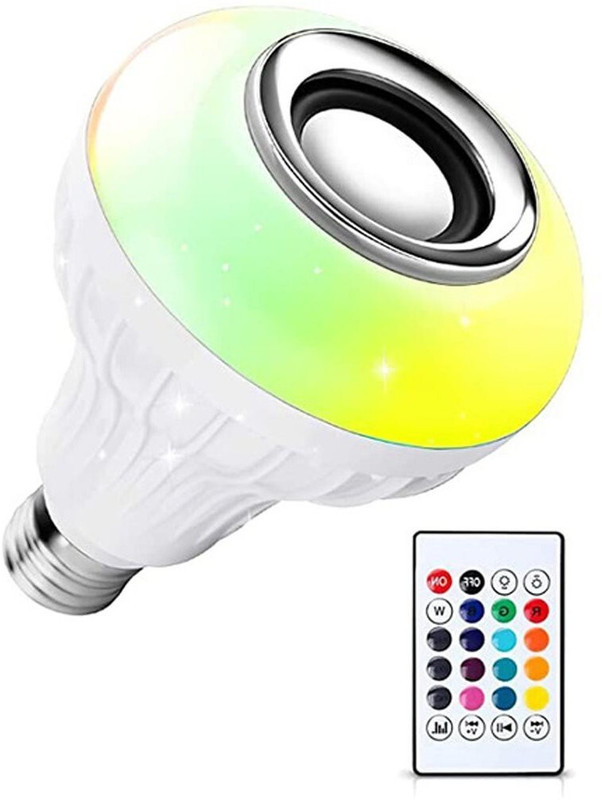 spark world Wireless Bluetooth Sensor 12W Music Multicolor LED Bulb with Remote Controller Smart Bulb