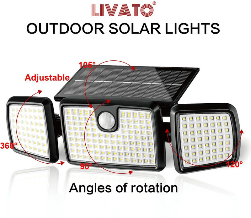 Shopexo Livato High Brightness 2000Mah battery Automatic Outdoor Motion Sensor Light