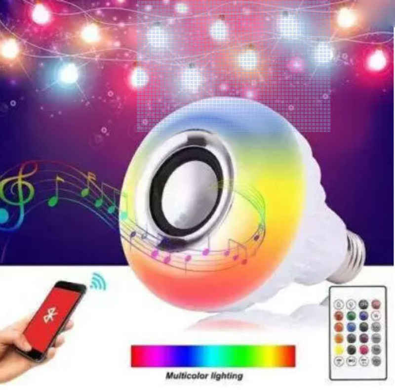 Techpunch Led Bulb Music LED White + RGB Light Ball Bulb Colorful with Remote Control Smart Bulb