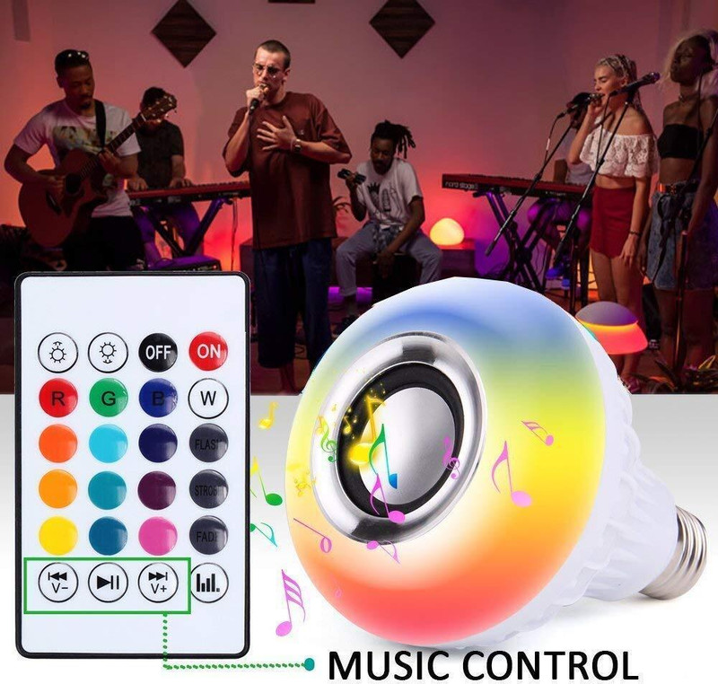 AJ HUB RGB Smart Music Bulb With Color Changing And Remote Control Smart Bulb