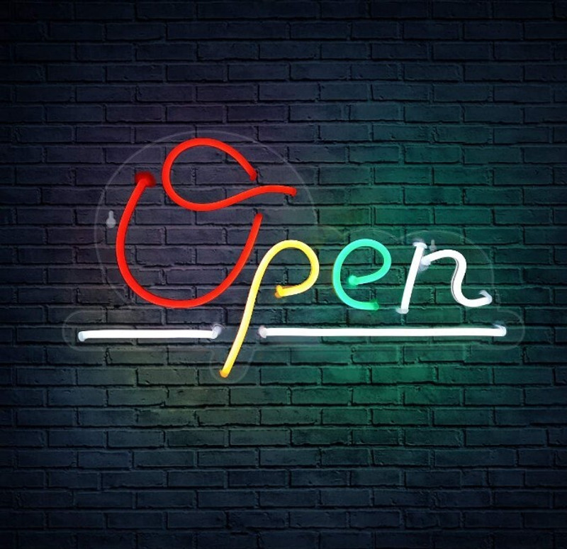 wall mitra Open Neon Sign, Neon Bar Sign, Neon Signs Lights Smart Bulb
