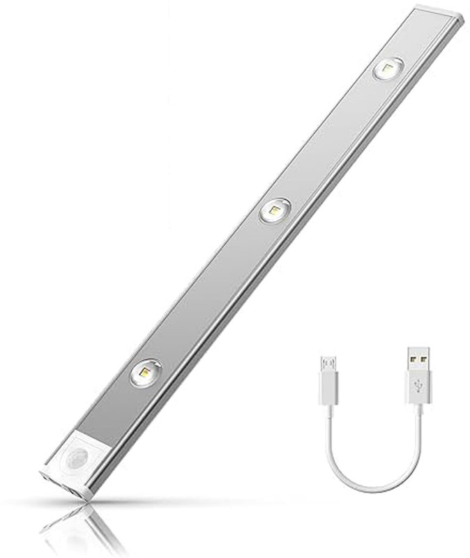 THE SIMPLE GHAR Motion Sensor Under Cabinet Light 40cm 1200mAh USB Rechargeable 3 Color Modes Motion Sensor Light