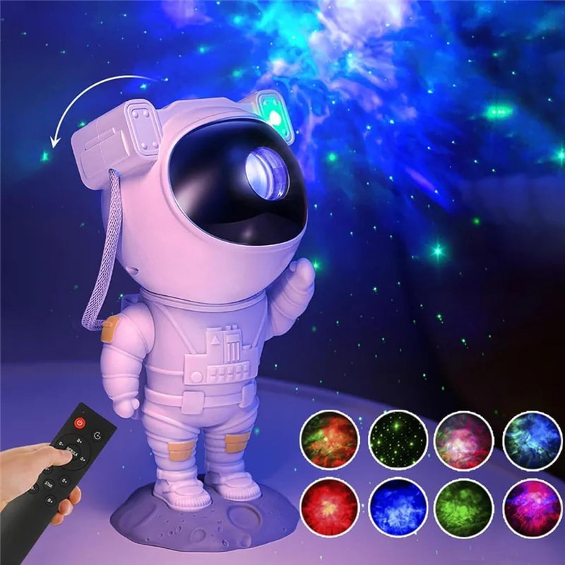 Nirvair Astronaut Galaxy Projector - 360 Magnetic Head Rotation, Remote Control Table Lamp
