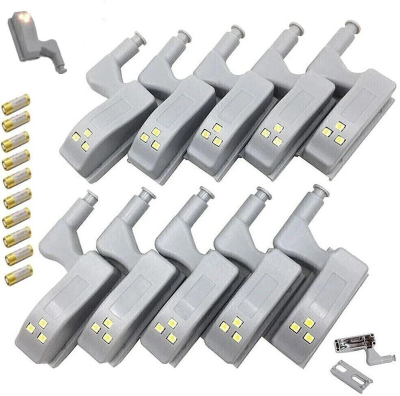 TechBlaze Universal Hinge Led Light With Battery For Cabinet,Motion Sensor Lights Smart Bulb