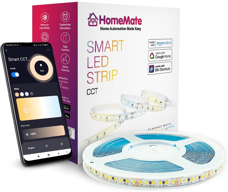 HomeMate Cct WiFi Led Smart Strip Lights Kit|5 Meter