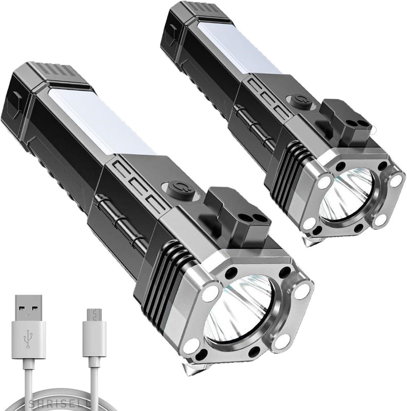 Almighty 8-in-1 Multi-Functional Long Range 3W LED Torch with Rechargeable Emergency N12 Dimmer Switch