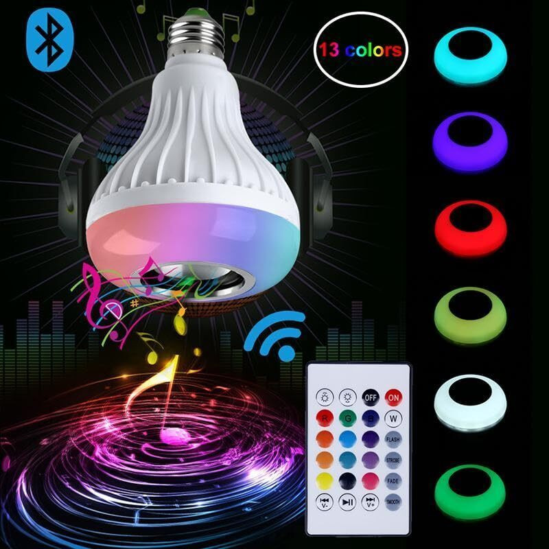 laxmi gold 220 W Music Round B24 LED Bulb(Multicolor, RGB, Red, Green, Blue, Purple, Pink)