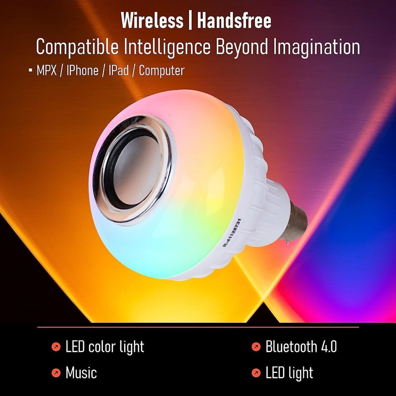 Krikav 220 W Color Changing, Music Round B22 D LED Bulb(RGB, Green, Yellow, Red, Pink, Multicolor)