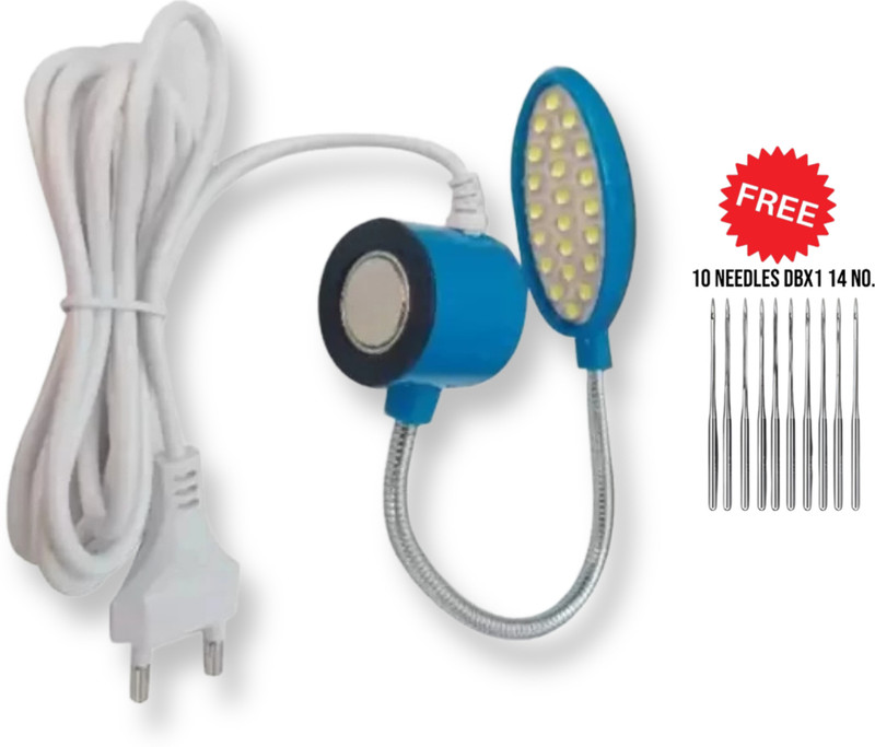 SSS Y-21 Sewing LED Light With FREE Flying tiger Machine Needles (DB - 14) 10 PCS Table Lamp