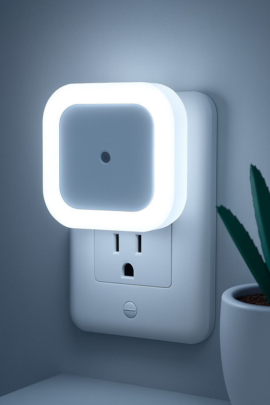 Bright IQ Plug In 0.5W LED Night Light with Auto Sensor (Cool White) Smart Bulb