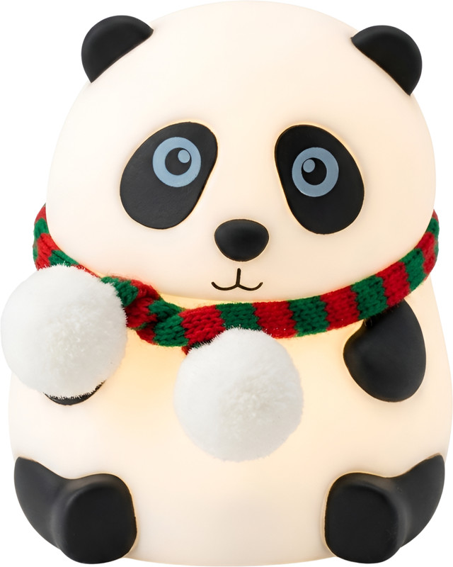 ecobazar Cozy Panda LED Night Light with Festive Scarf Night Lamp(20 cm, White)