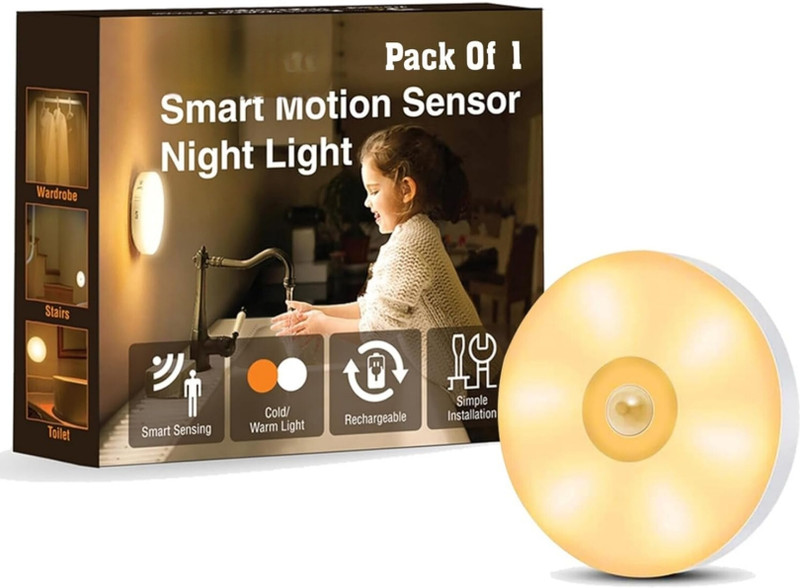 Dwiza Enterprise Rechargeable USB LED Motion Sensor Light for Outdoor, Nightlight,Wardrob Motion Sensor Light