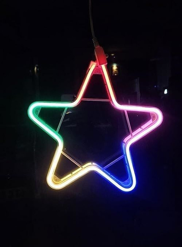 Maashakti Neon Star Light for Diwali Decoration, Events, Gifting, Etc Light Strip