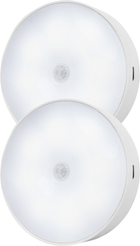 Litverse Wireless Motion Sensor Lights Body deduct LED Night Light,USB Rechargeable-02PCS Motion Sensor Light