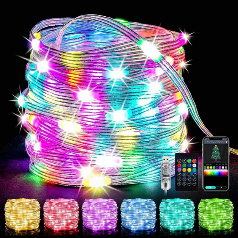 HRYFiNE Usb Powered Smart LED Strip Light For Home Decoration with Remote & Apps Control Light Strip