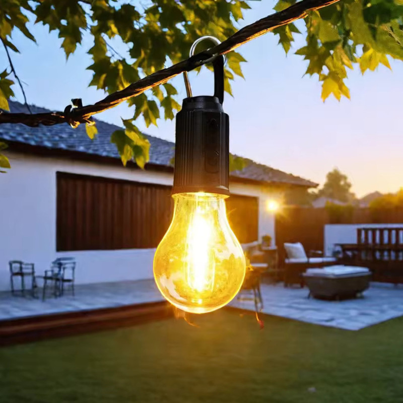 MOBIZAC Hanging Hook Design Chargeable Camping Light for Hiking Household Tents Camping 8 hrs Bulb Emergency Light(Black)
