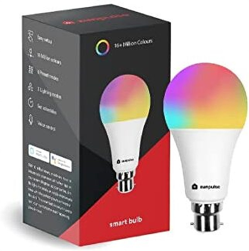 Zunpulse WiFi Enabled 10W 16 million colours B22 Round LED Smart Bulb