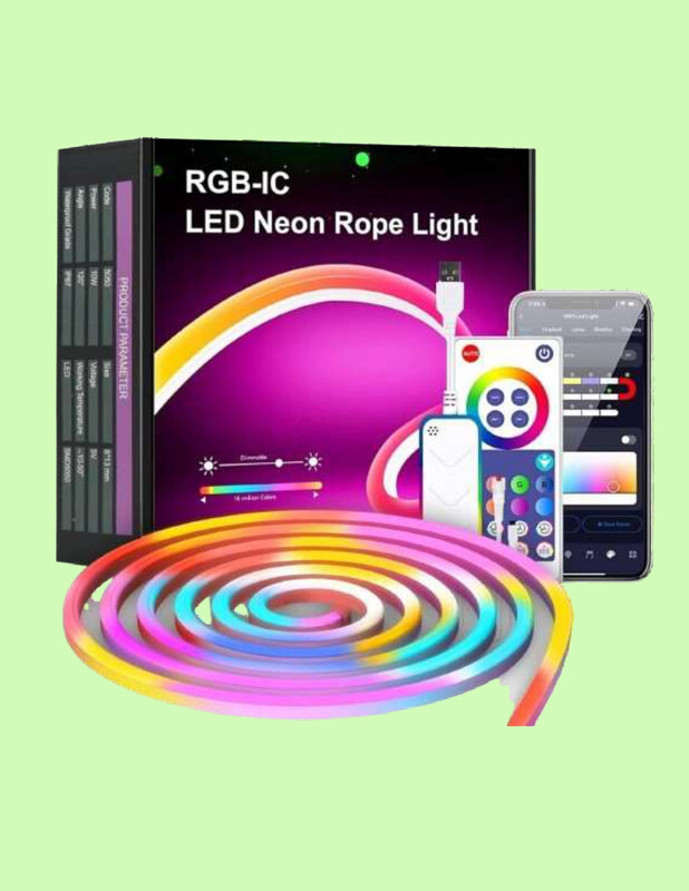 Karong Gaming Lights, 5M/16.4 ft Neon Rope Lights Soft Lighting for Gaming DesksFK137 Light Strip