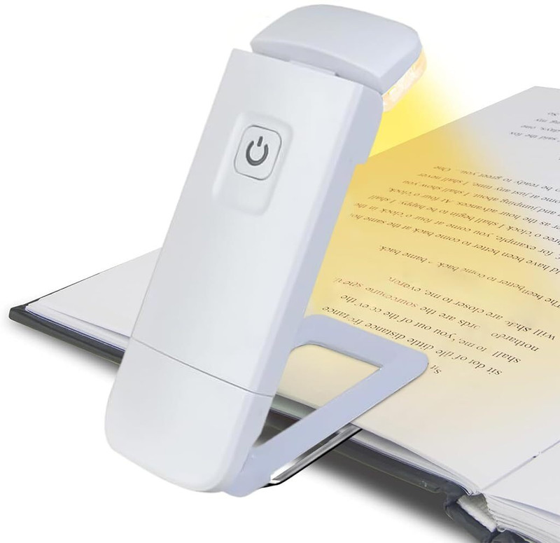 VICHAXAN USB Rechargeable Book Reading Light with Brightness Adjustable for Eyeprotection Study Lamp(5 cm, White)