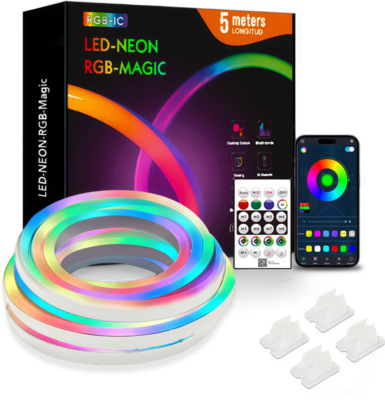 Funkisto Neon LED Smart Strip 5m(Pack of 2) | Music Sync, Room Gaming Party Light Strip
