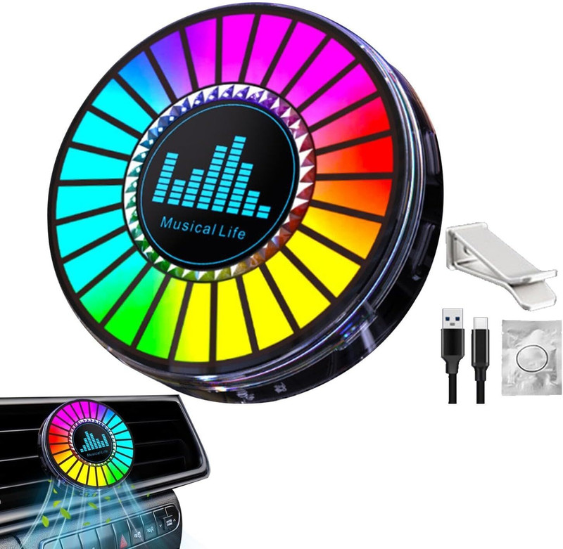 RainRider Music Level Light Round Sound Rhythm Light Colorful Sound Pickup Motion Sensor Light