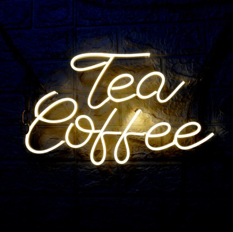 SG Print Tea Coffee Neon Sign Led Light Coffee Station,Restaurants(12x18) Smart Bulb