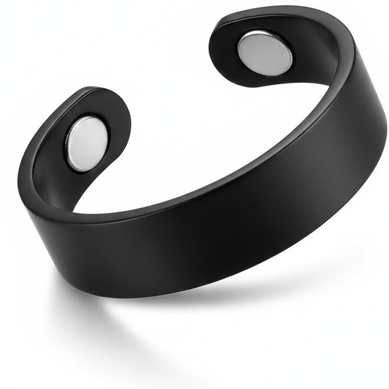 ABC Pure Black Copper Sugar Control Magnetic ring Smart Ring(XL, Classy Black)