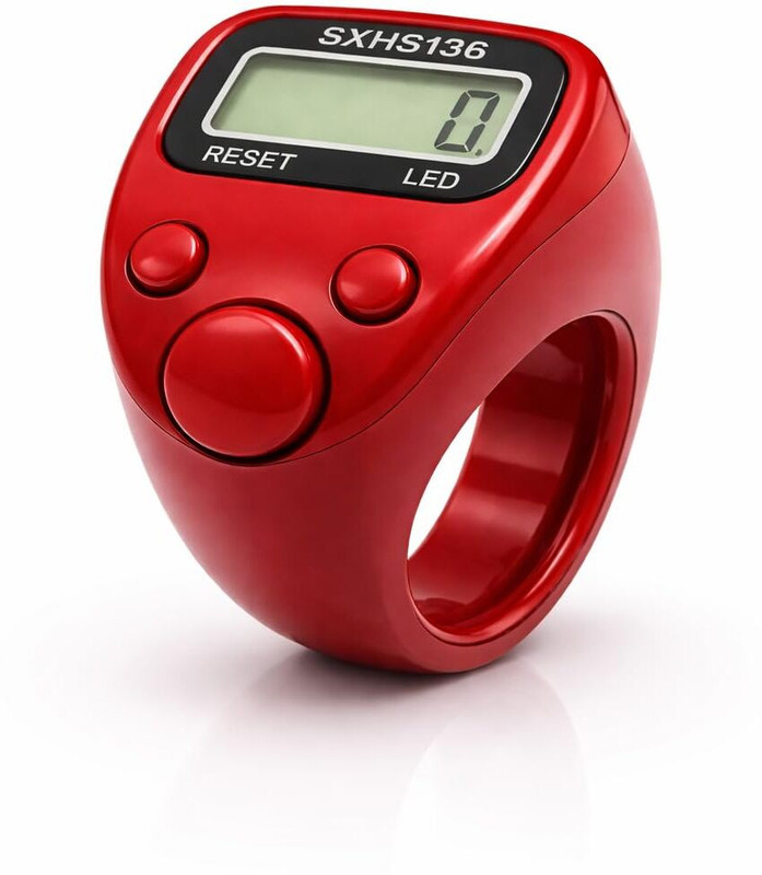 Daily Bhagavatam CHANT COUNTER Smart Ring(S, red)