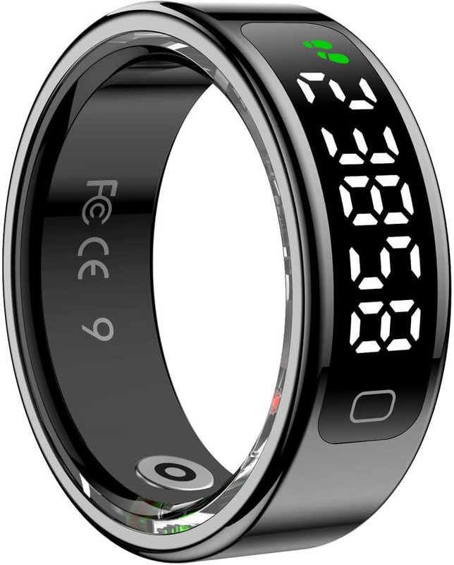 ThoughtPlayz TP-Smart Ring Metal – Premium Health & Fitness Tracker Smart Ring(8, Black)