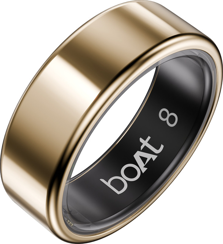 boAt Smart Ring Active Plus, Stainless-steel body, 5ATM, Sleep & Health tracker Smart Ring(10, Midnight Black)