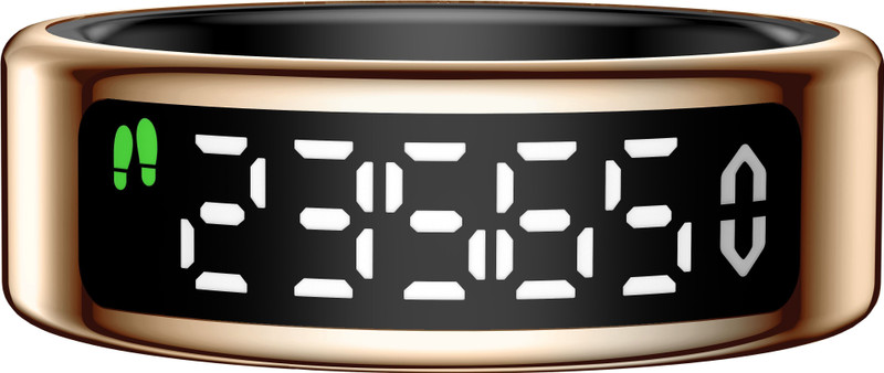 FYFIT LED Display Smart Ring Size Smart Ring(11, Rose Gold)