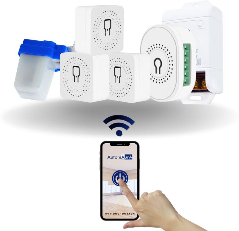 Smartlife AUTOMAURA 1BHK Home Automation (Silver Pack) Smart Kit(Mullti Color)