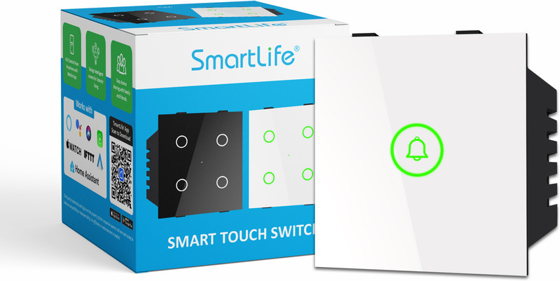 Smartlife Modular Non-Smart Bell Touch Switch Smart Switch(White)