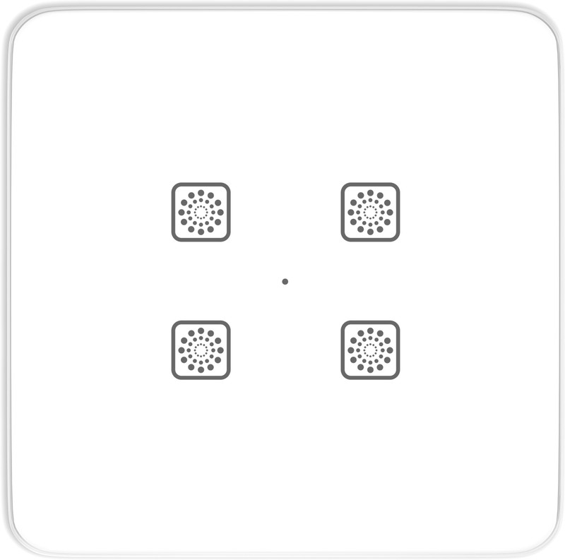 TEQOOZ Glass Touch Panel (WiFi) (2M): 4 Switch Smart Switch(White)