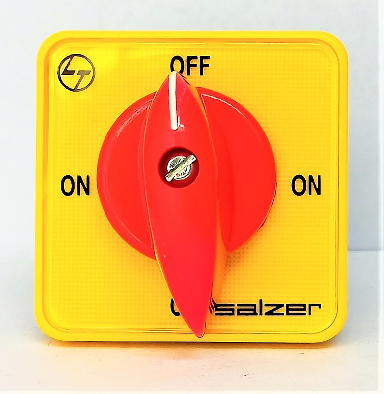 Salzer (L&T) 61197 6A 3Pole ON-OFF S6 6A Cam Operated Rotary Switch(Yellow)