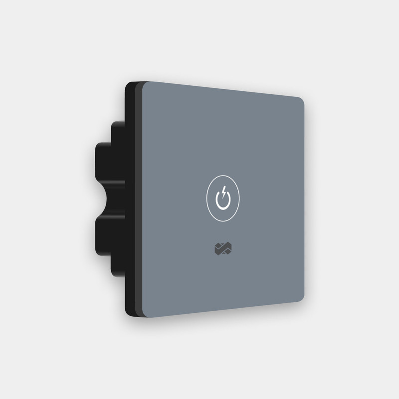 iotics Smart Touch Switch for 1 High Load, Remote, Mobile App, Alexa & Google Home Smart Switch(Grey)