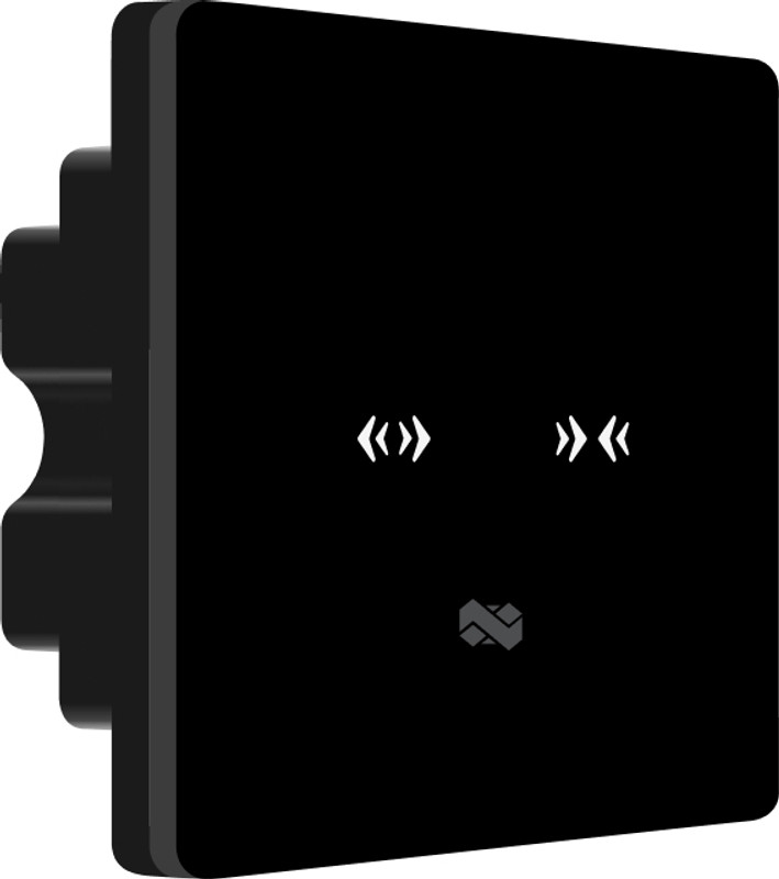 iotics Smart Touch Switch for Curtain Controller, Remote, Mobile App, Alexa & Google Smart Switch(Black)