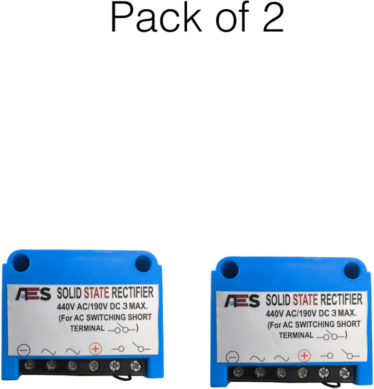 AES 3Amp Solid State Rectifier | Input 440V AC to 190V DC Pack of 2 Smart Switch(Blue)