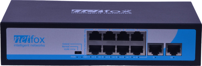 netfox NF-1008F-02F POE Switch Smart Switch(Black)