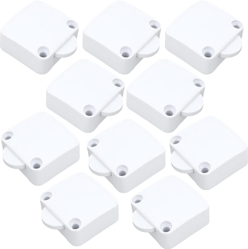 GlowGadgets Automatic Wardrobe Cabinet Door Switch Push-to-Off Lighting Control PACK OF 10(White)
