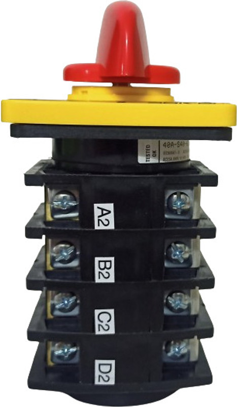 Salzer (L&T) 61154 40A 4Pole 2Way S40 B03 Cam Operated Rotary Switch(Yellow)