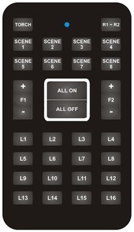 TEQOOZ Teqooz IR Remote for Smart Touch Switches & Retrofit Modules Universal Remote(Black)