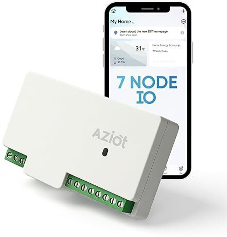 AZIOT 7 Node IO Smart Switch(White)