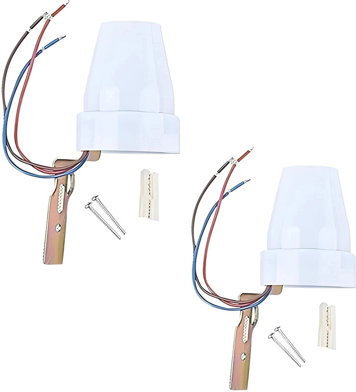 GoodsBazaar 220 V Auto Day/Night Lamp On & Off Photocell LDR Sensor Light Switch Controller Smart Switch(White)