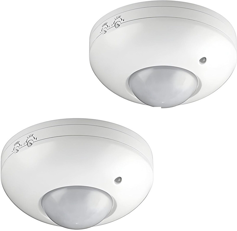 GoodsBazaar 2pc 220V 360 Degree Ceiling Mount PIR Motion-Sensor Switch Smart Kit Smart Switch(White)