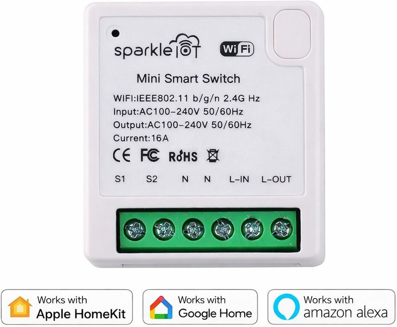 sparkleIOT Smart Switch 16 A HomeKit XH-MW2S(White)