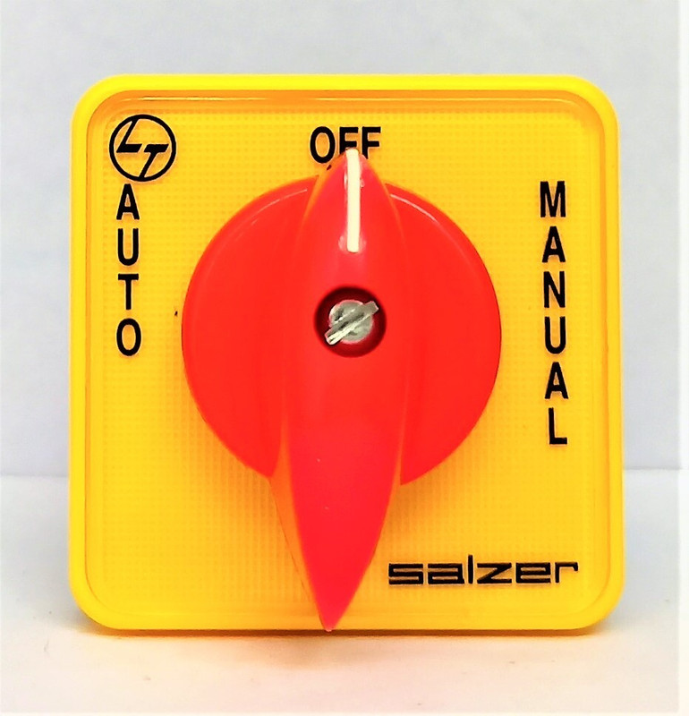 Salzer (L&T) 61026 6A 2Pole 2Way Auto-Manual S6 6A Cam Operated Rotary Switch(Yellow)