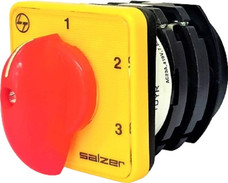 Salzer (L&T) 61049 16A 1Pole 3Way NO OFF S16 Cam Operated Rotary Switch(Yellow)